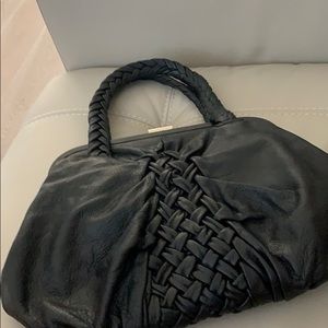 Elliott Lucca Leather braided detail handbag
